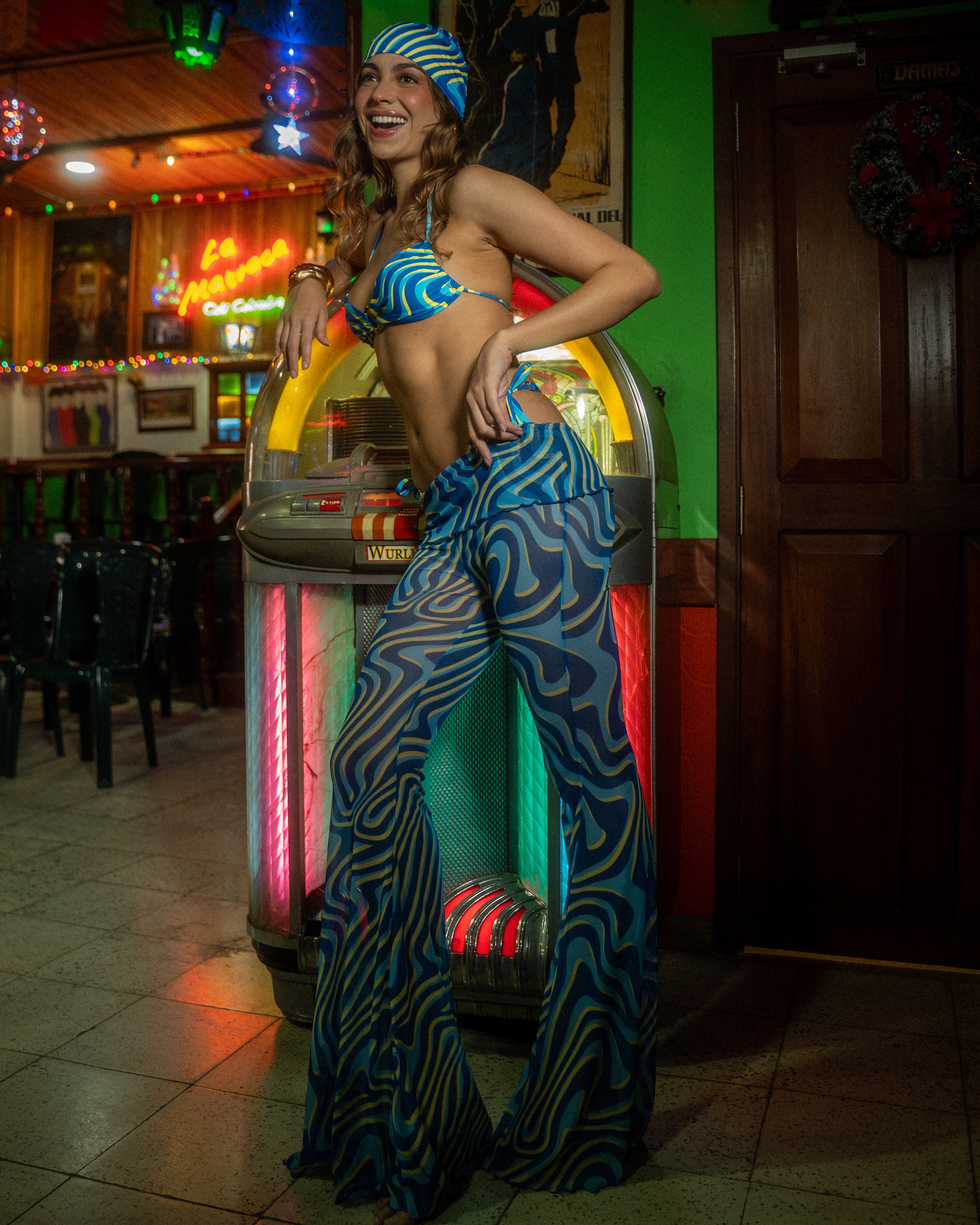 RETRO 80´S PANT BLUE